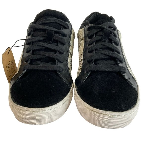 Crevo Cardi Snake Sneakers Shoes Womens Size 6.5 Black Off White CW1175-011 Nwt - Picture 4 of 8